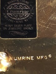 Vintage Crumrine Heavy Silver Plate Jewelers Bronze Western Buckle Oil Company