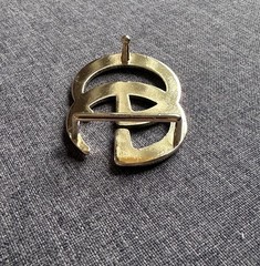Vintage Gold G Logo Monogram Reversible Golden Belt Buckle 4cm 1.5&Prime; Designer