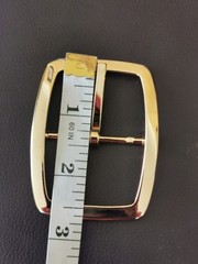 BELT BUCKLES 10993 2.5&Prime;X2&Prime; Gold Plated Made in Italy