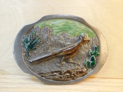 C & J Inc Vintage 1987 Roadrunner Belt Buckle Beep Beep!! Made in USA