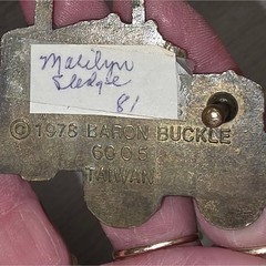 Vtg 1978 Semi Truck Long Nose Baron Belt Buckle Brass 6005 Trucker Western