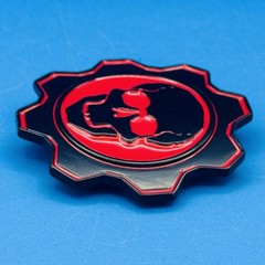 Gears of War Skull Cog Belt Buckle Gamer Epic Games 2007 Black & Red