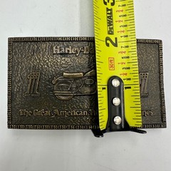 Vintage 1974 Bergamot Brass Works Harley Davidson Freedom Machine Belt Buckle