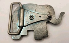 Elephant Buckle Silver Belt Buckle Wildlife Animal Buckle Unbranded