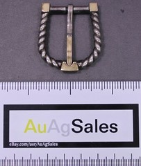Alexander&rsquo;s Belts & Buckles 1996 Sterling Silver & 14K Gold 7/8&Prime; Belt