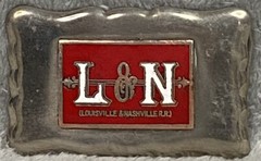 L & N Louisville & Nashville Railroad Belt Buckle 3.5 In. x 2 In. Broken Hook