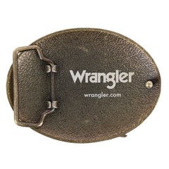 Wrangler Men&rsquo;s American Flag & Eagle Belt Buckle Antique Brass Finish