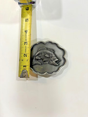 Vintage Pewter Bass Fish Belt Buckle from late 1970&rsquo;S to 1980&rsquo;S