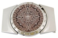 New Mayan Mexico MEN COWBOY WESTERN Aztec Calendar REMOVABLE LIGHTER Belt Buckle