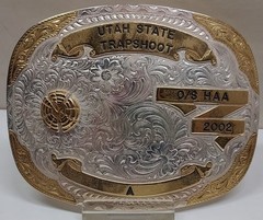 2002 UTAH STATE TRAPSHOOT – O/S HAA – A – BELT BUCKLE – listing # 9559