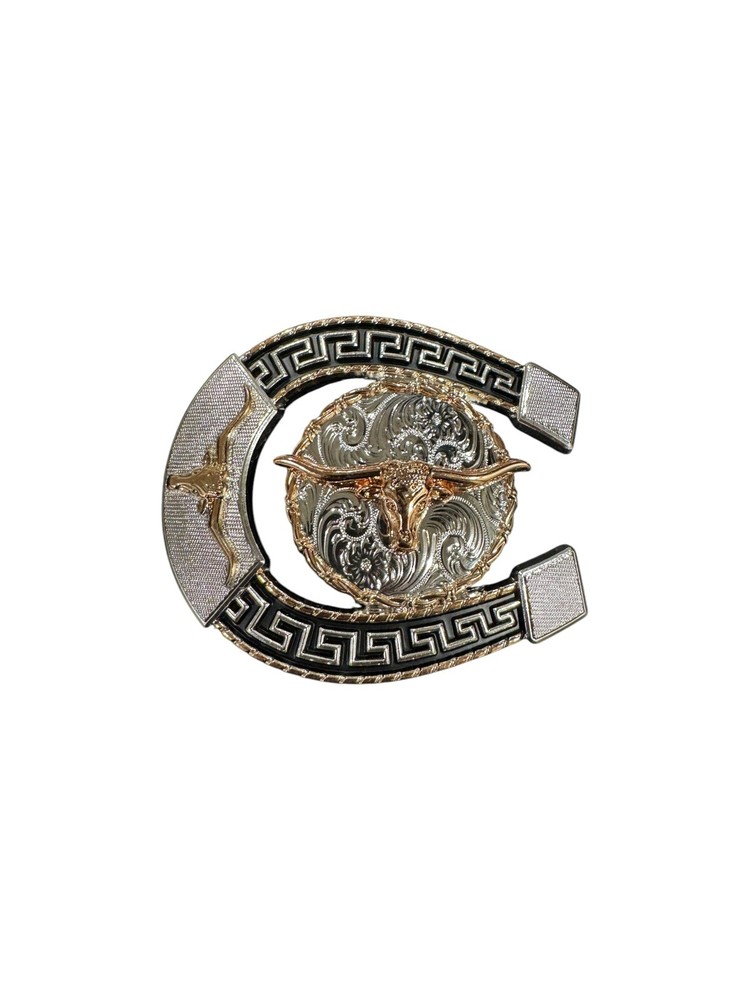 Long Horn Bull Western Belt Buckle Rodeo Texas Cowboy Hebilla Vaquera Toro