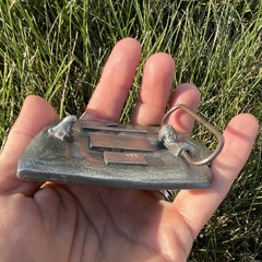 Vintage Iowa wildlife federation elk Western Metal Belt Buckle