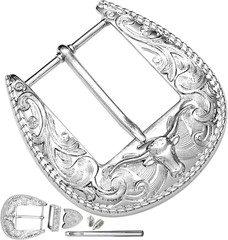 3Pcs Western Replacement Belt Buckle 1.5&Prime;(38Mm) Longhorn Bull Single Prong Buckl