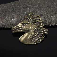Belt Buckle Horse Head, Belt Buckle for Riders and Horse Fools Gold Antique
