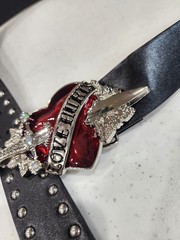 2000s Love Hurts Vintage Style Belt Traditional Graphic Adjustable 29-37 Unisex
