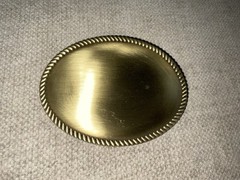 Western Belt Buckle Rope Oval Blank Custom See Pics 4” * 3.5” 3oz.