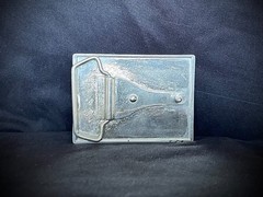 Belt Buckle Industrial Minimalist Sphere Grid Silver 2.75” OOAK Darren McNeese