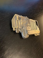 Vintage Collectible Heavy Semi Truck Shaped Trucker Belt Buckle