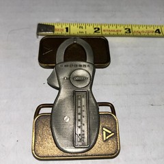 Vintage Metal Belt Buckle, Amprobe, Clamp, Nice Design, 2&Prime; x 3 1/4&Prime;, Heavy Duty,