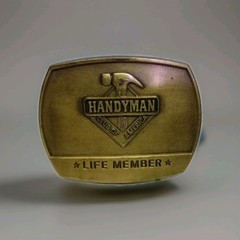 Handyman Club of America Life Member Bronze Tone Belt Buckle 1996