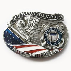 New Vintage Style American Hero Coast Guard Belt Buckle also Stock in the US