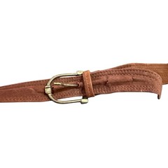Brown Leather Suede Belt Bag Fanny Pack Pouch brass buckle western vintage boho