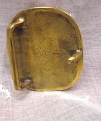 Vtg Small Ocean Ship SAILBOAT Brass Belt Buckle 1-5/8&Prime; L x 1-7/8&Prime; H