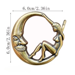 Moon and Beauty Western Cowboy Belt Buckle for Men & Women Rodeo Casual Wear