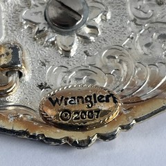 Wrangler Longhorn Silver Plated Pewter Belt Buckle