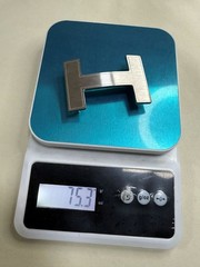38mm Buckle Replacement Belt Buckle Brushed H Quizz with Pouch