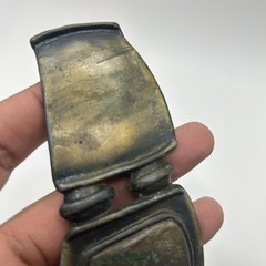 Vintage 1987 Trophy USA Hinged Belt Buckle Brass Patina Western Style RARE