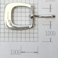 Solid Brass Silver Colored Belt Buckle – New – Fits 1&Prime; Wide Belt