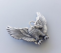 Silver Plated Western Eagle Wild Animal Belt Buckle Boucle de Ceinture