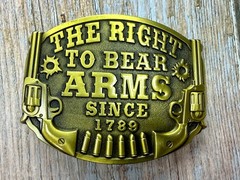 The Right to Bear Arms Since 1789 USA Gun Rights Commemorative Belt Buckle