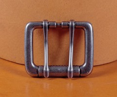 Double Pin Roller Prong Pin Belt Buckle Fits 40MM Tongue Leather Belts Straps
