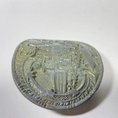 3.5&Prime; x 2.75&Prime; Vintage Train Locomotive Railroad Belt Buckle