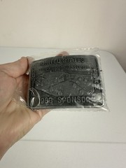 U.S. UNITED STATES OLYMPIC SHOOTING CENTER TEAM 1989 SPONSOR BELT BUCKLE