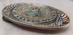 1986 The Great American Buckle Co United States of America Eagle Belt Buckle