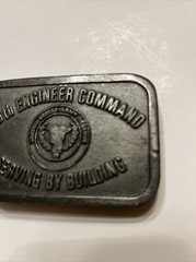 416 Engineer Command Serving Building Army Reserve Service Vintage Belt Buckle