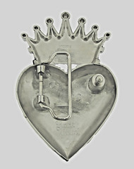 Heart Shaped Belt Buckles Crown Silver Chrome New Western Rodeo Metal Men Women