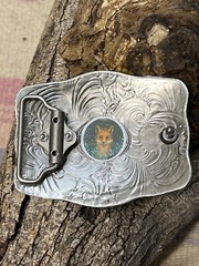 BUFFALO CONCHO WESTERN SILVER BELT ADJUSTABLE BUCKLE FATHER&rsquo;S DAY Birthday Gift