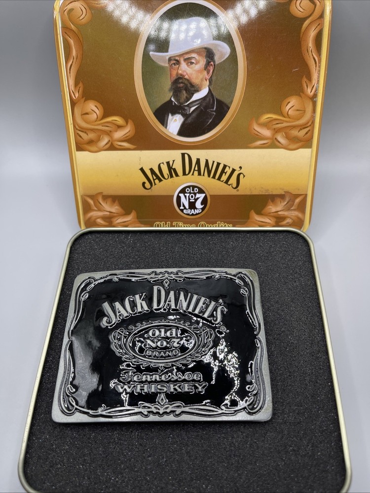 Jack Daniels Old No. 7 Whiskey Black Paisley Belt Buckle