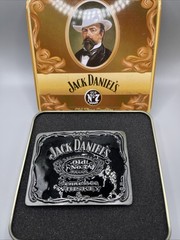 Jack Daniels Old No. 7 Whiskey Black Paisley Belt Buckle
