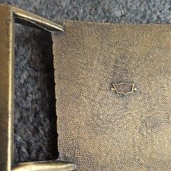 Vintage Bronzy Brass Belt Buckle American Bald Eagle & Mountains Marked Japan
