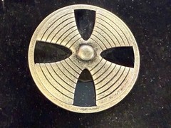 Round Hippy Punk Vibe Silver & Black Color Reel Of Tape Belt Buckle