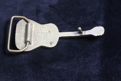 Vntg 1970s Solid Brass Acoustic Guitar Belt Buckle Counry Rock Music Aminco #124