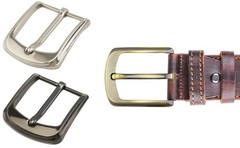QWORK Classic Belt Buckles Set, 38-40 mm (1.5&Prime; – 1.6&Prime;), Silver, Bronze, Gray