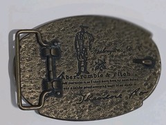 Brass Abercrombie & Fitch Moose Theodore Roosevelt Washington DC Belt Buckle