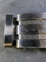 Dark Silver Tone Automatic Ratchet Slide Belt Buckle Adjustable Teeth Replace