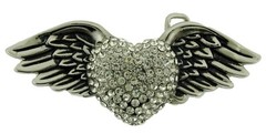 Wild At Heart Wings Shaped Belt Buckle Blinged Out High Quality Metal New Tattoo